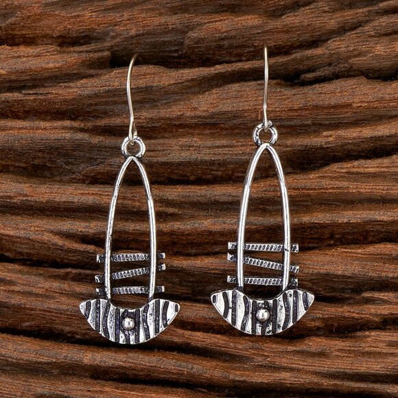 Ethnic Style Circular Geometric Hoop Earrings - Picture 1 of 1